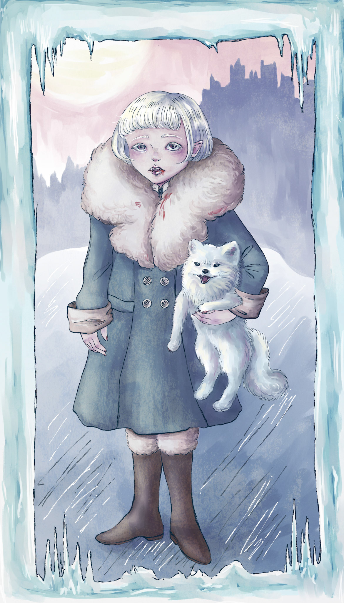 Ice Vampire, clip studio paint