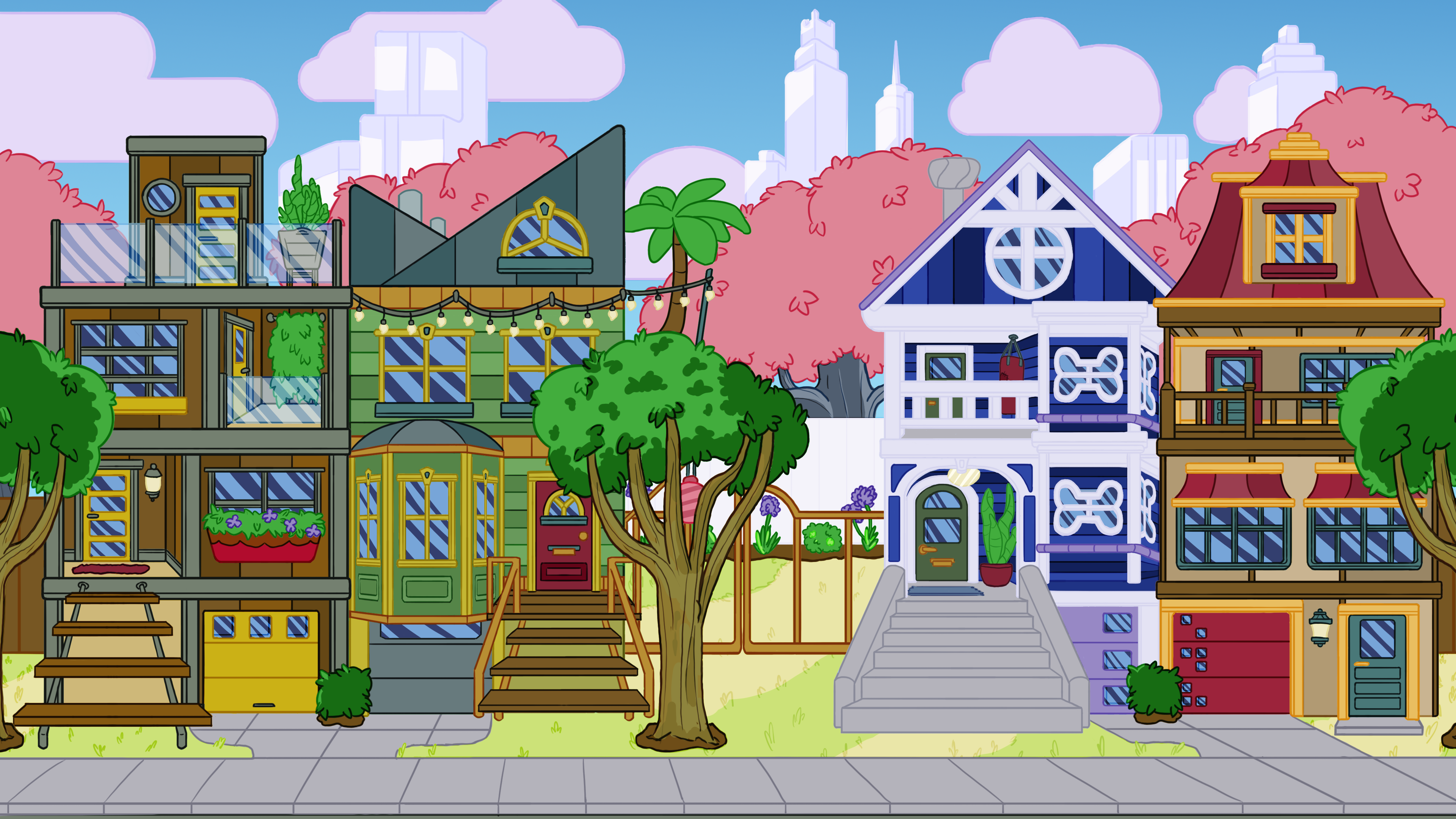 Bluey Style Townhomes (Photoshop 2023)