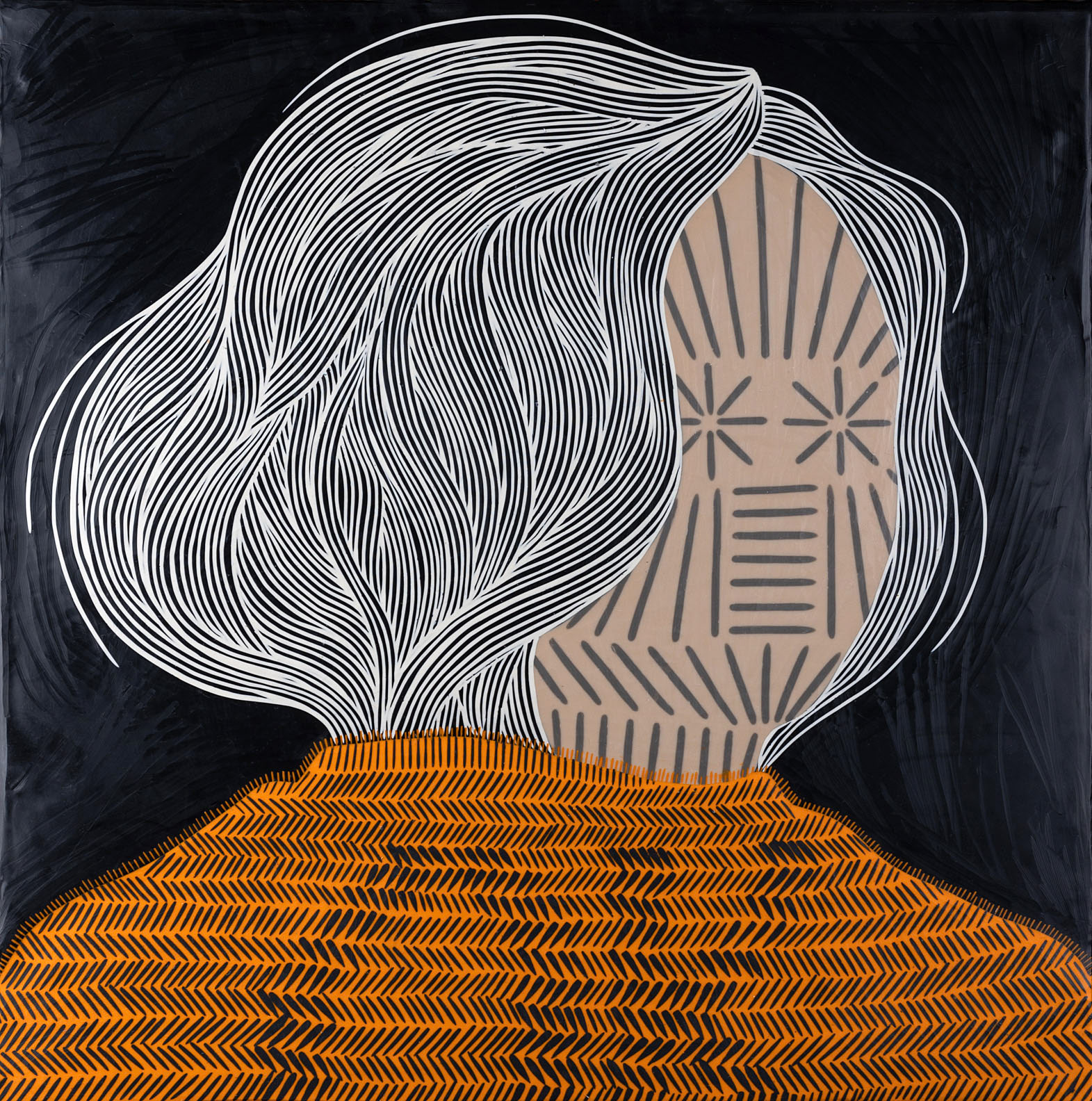 Hairy sweater, 65x65 cm