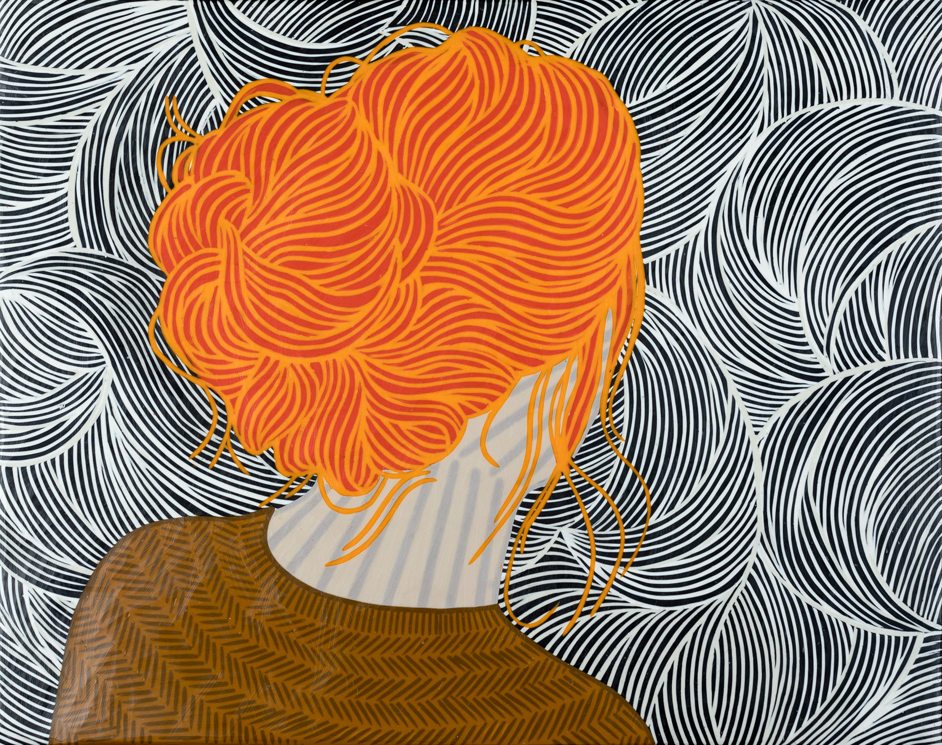 Red-hair bun II, 40x50cm