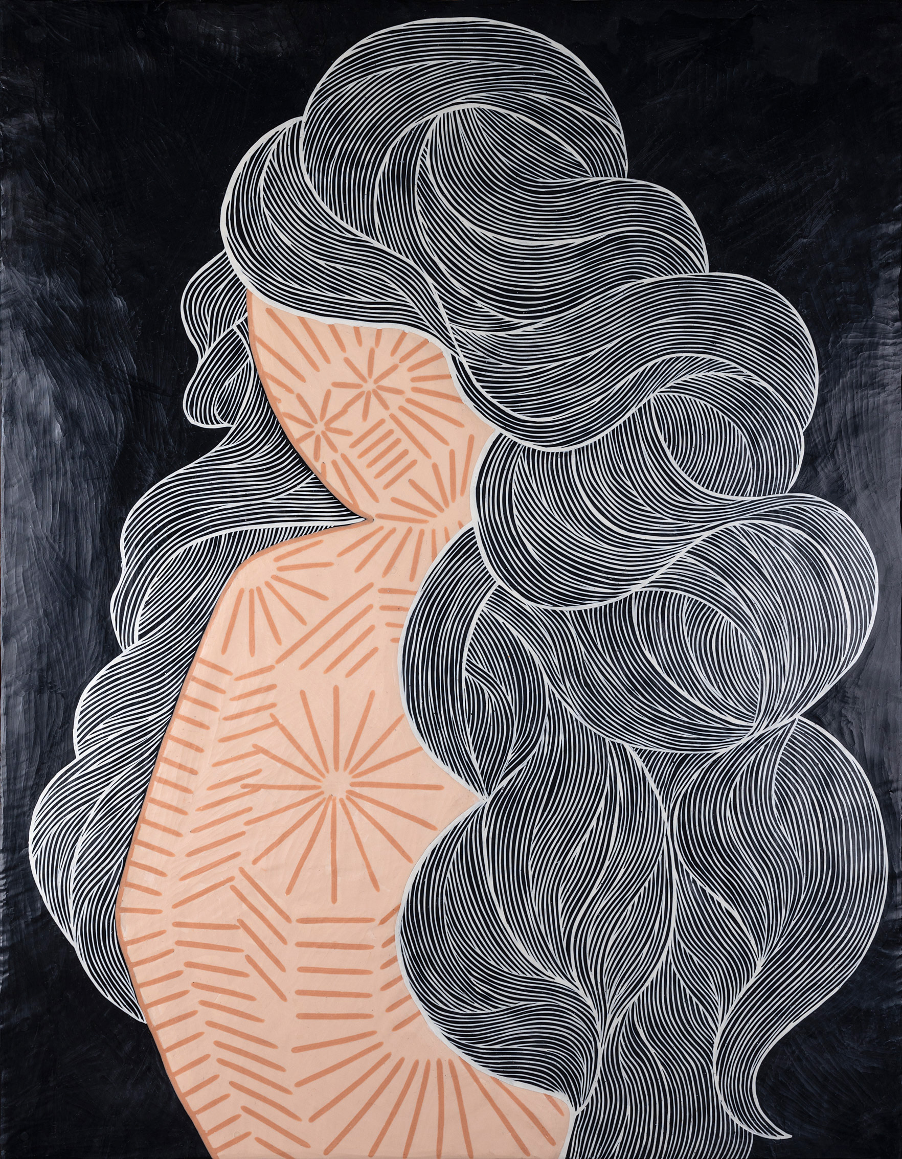 Hair II, 115x90 cm