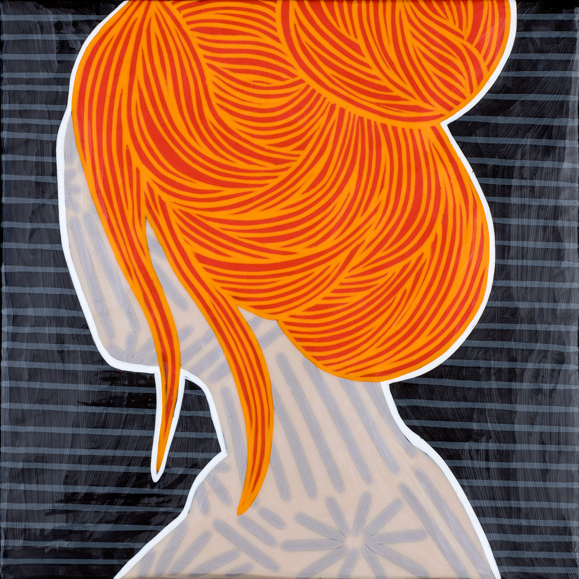 Red-hair bun III., 30x30cm