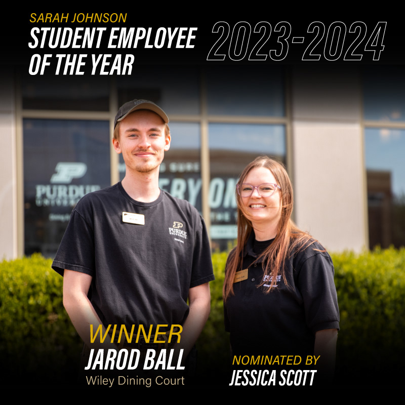 Sarah Johnson Student Employee of the Year 800x800 Social Media Post