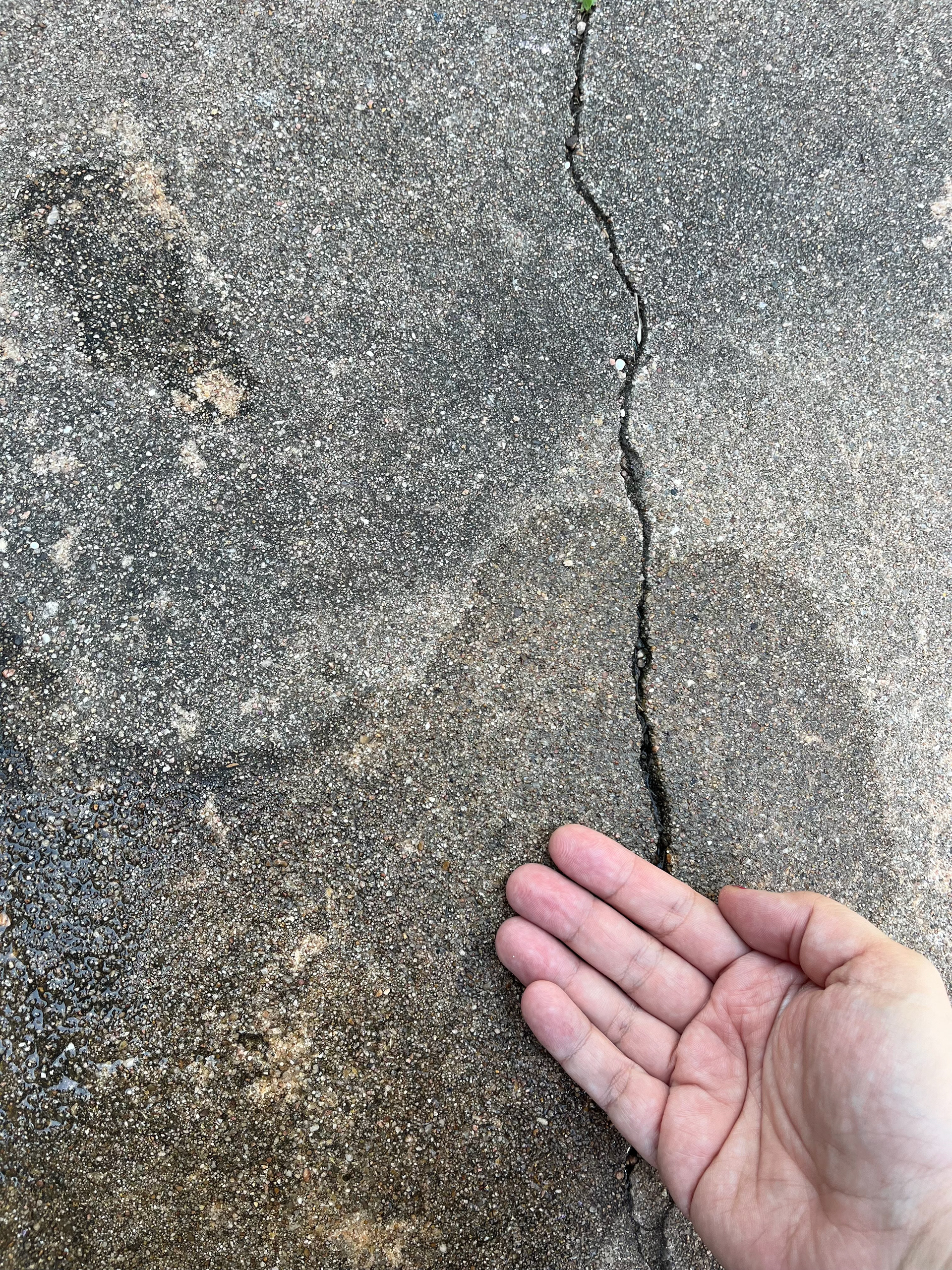 Humans have the ability to use touch to identify the presence of water and tell the difference between water stains and other dark spots, such as shadows. Judging what is and isn't a water stain is more difficult for the AI.