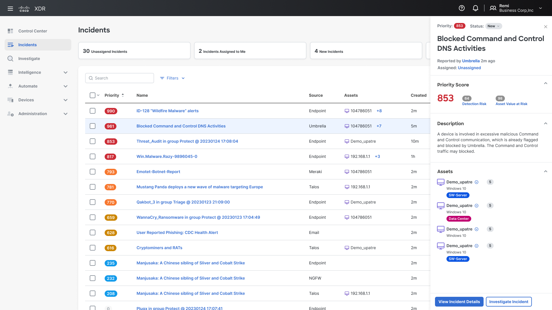 XDR Incident Management