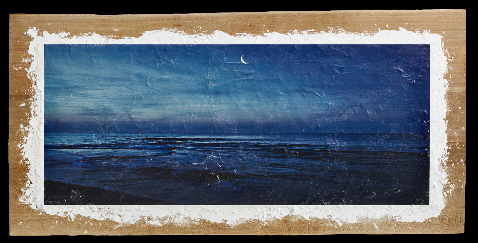 OCEAN - Odawara #01, 2015, 1800×900×50mm, Unique, UV-ink print, Acrylic, Varnish, Plaster, Wooden board