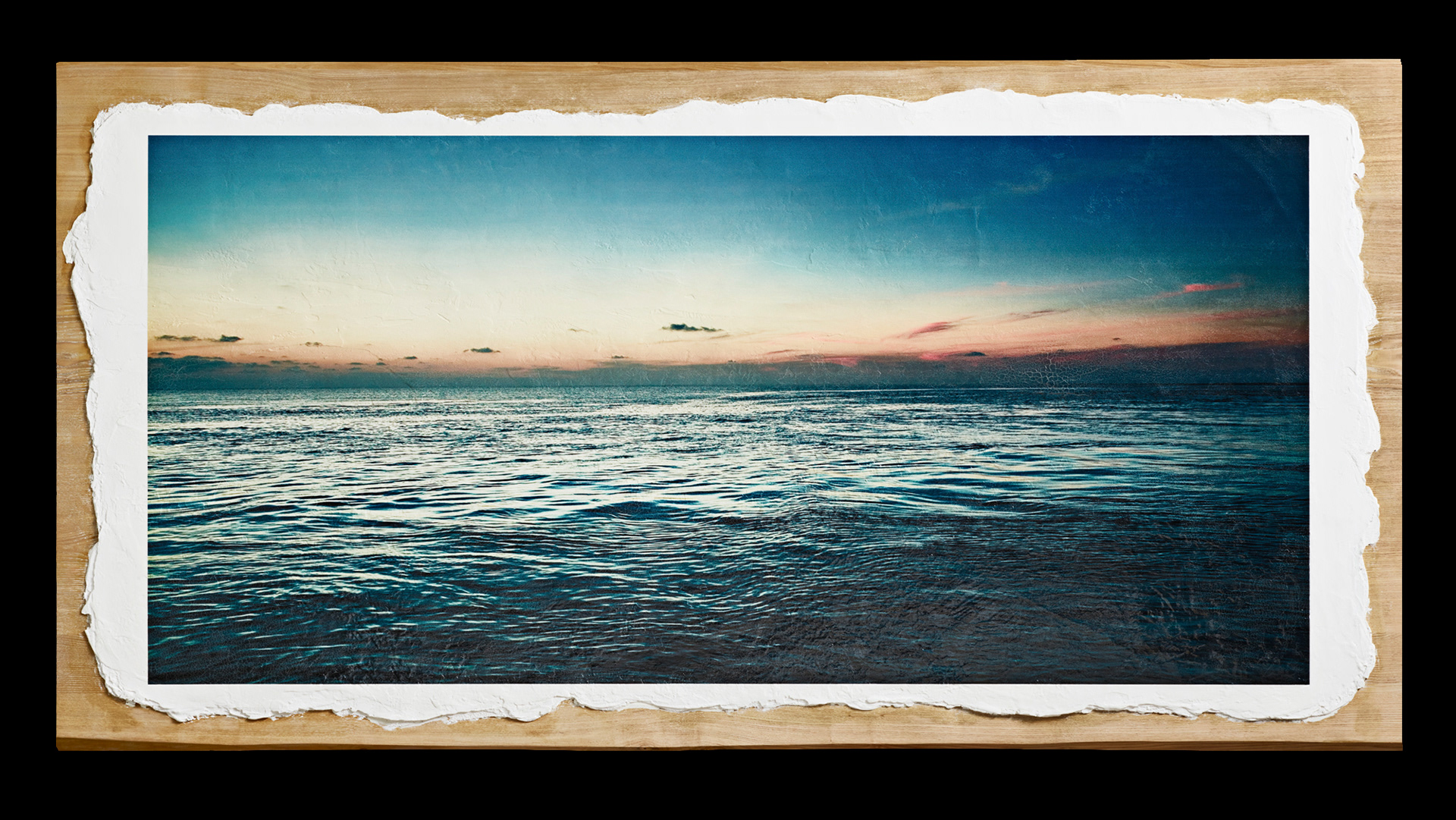 OCEAN - Maldives #01, 2016, Unique, 1800×900×50mm, UV-ink print, Acrylic, Varnish, Plaster, Wooden board