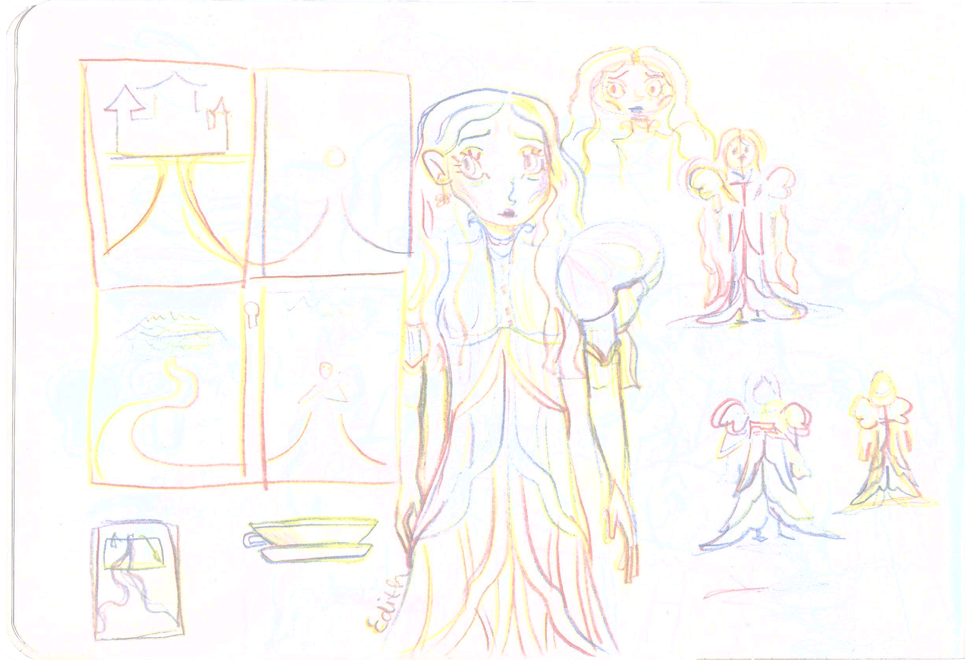 Sketchbook Page for Crimson Peak