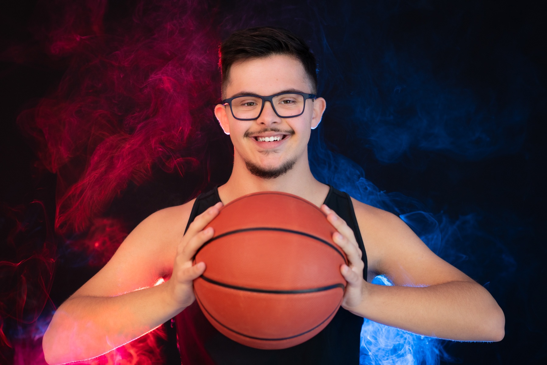 Sports with color fog