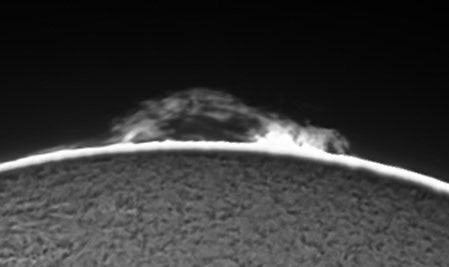 solar prominence close up 8/9/15
