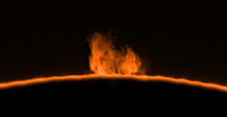 solar prominence 5/28/18 22:37 UTC