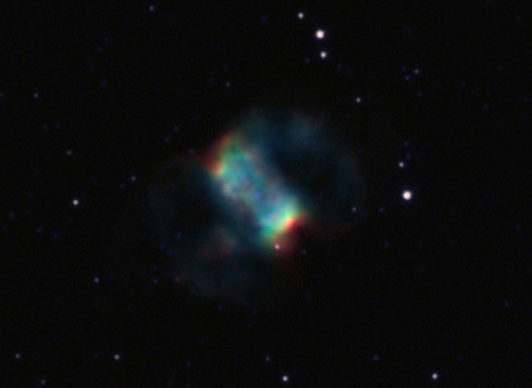 M76 a rainbow in space Nitrogen, Oxygen and Helium 11/2014-2/2015