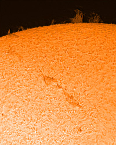 Solar Prominence Ha 10/7/2012