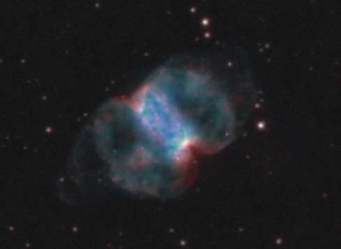 M76 a rainbow in space Nitrogen, Oxygen and Helium 11/2014-2/2015