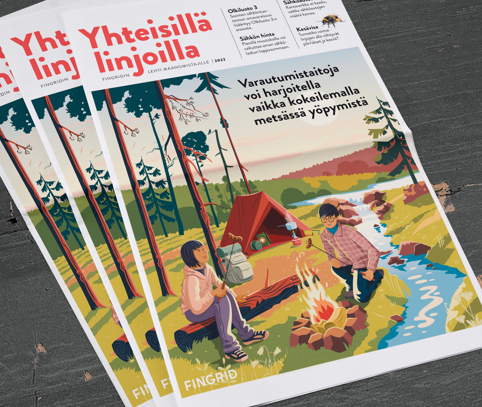 Jukka Fordell - Illustration for Fingrid Customer Magazine
