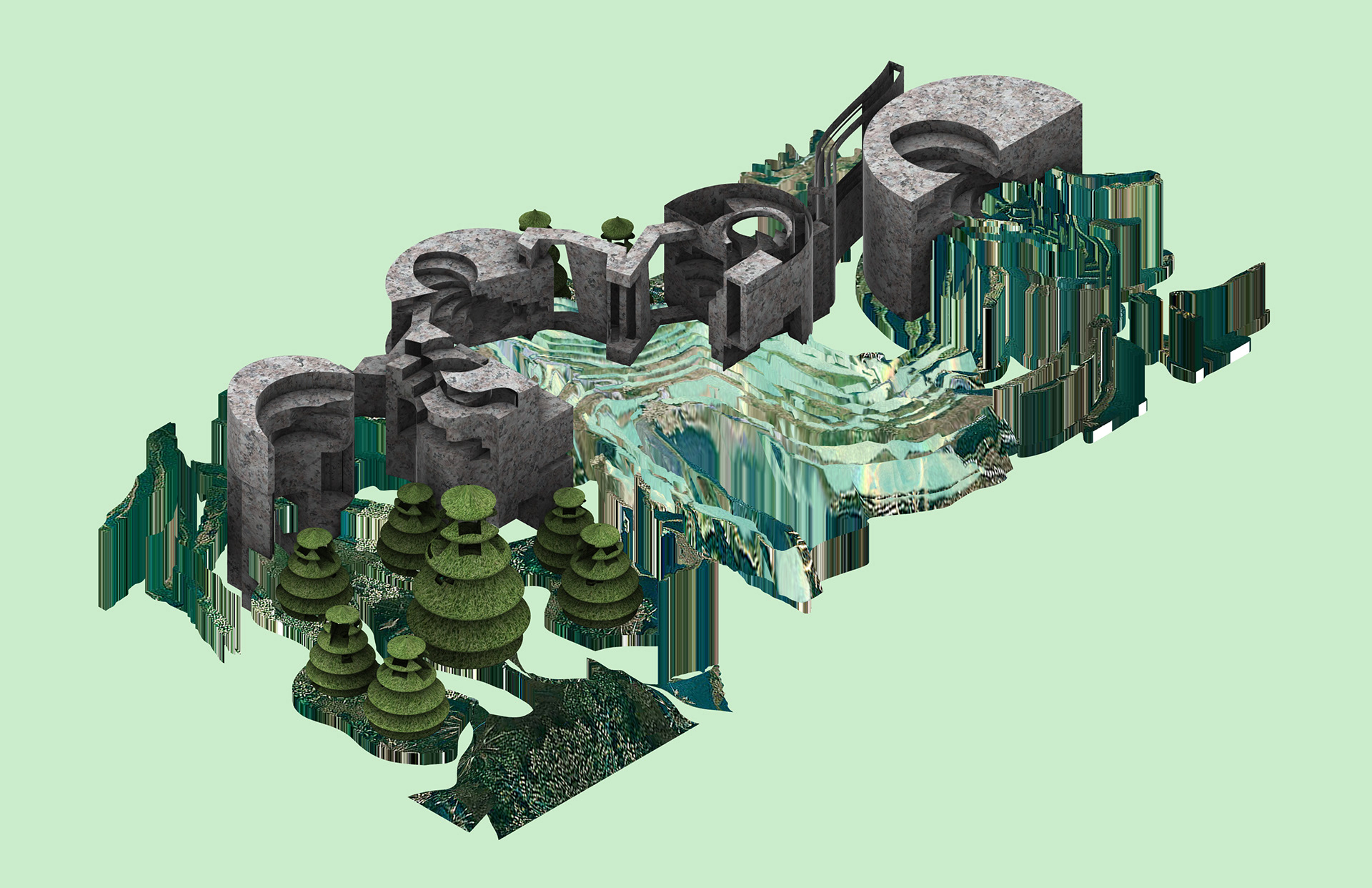 Hedge Maze Model - Iso 2