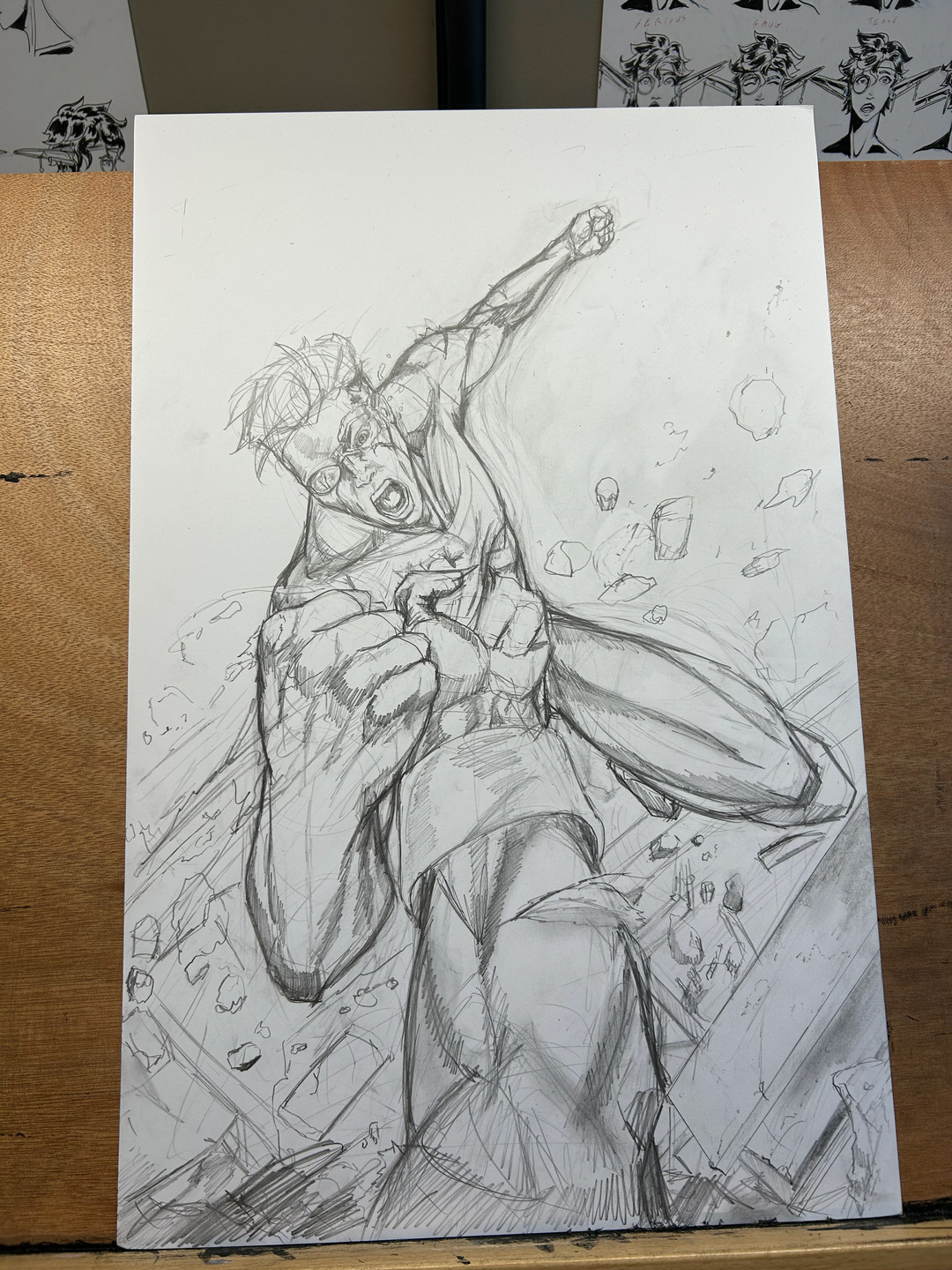 Pencils in progress