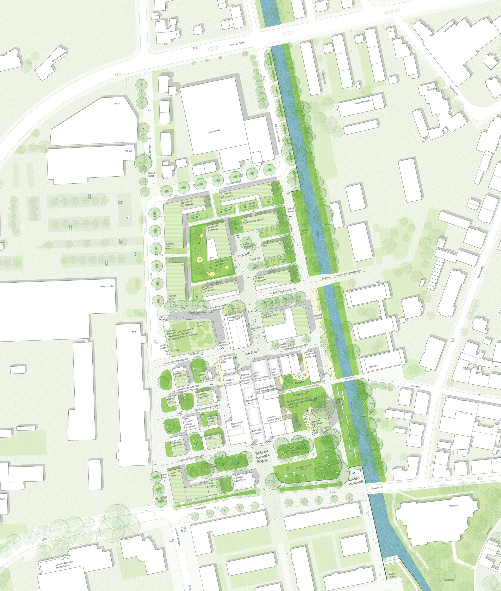 Schlachthofquartier Offenburg Lageplan