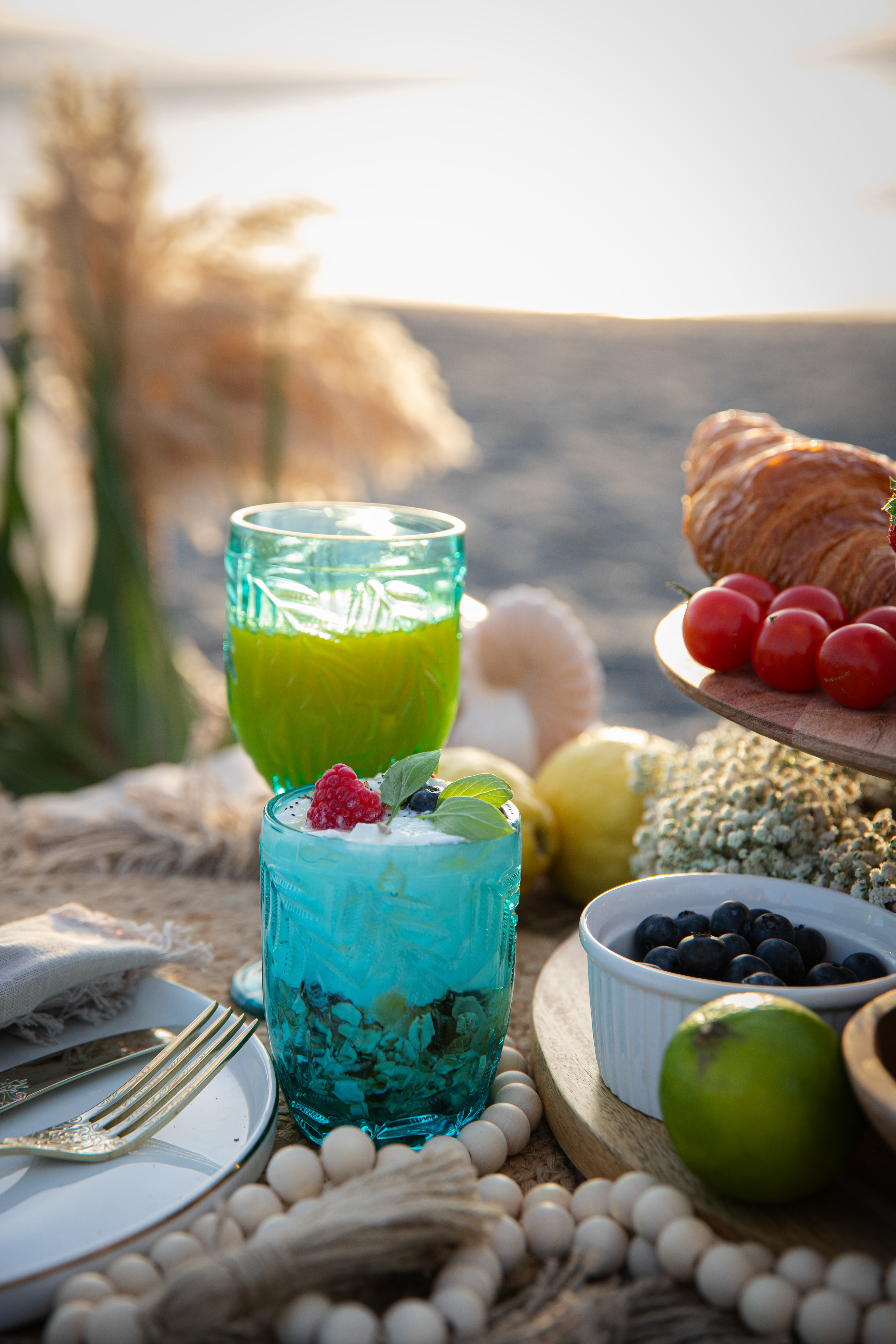 Granola with yogurt - breakfast at the Manilva beach