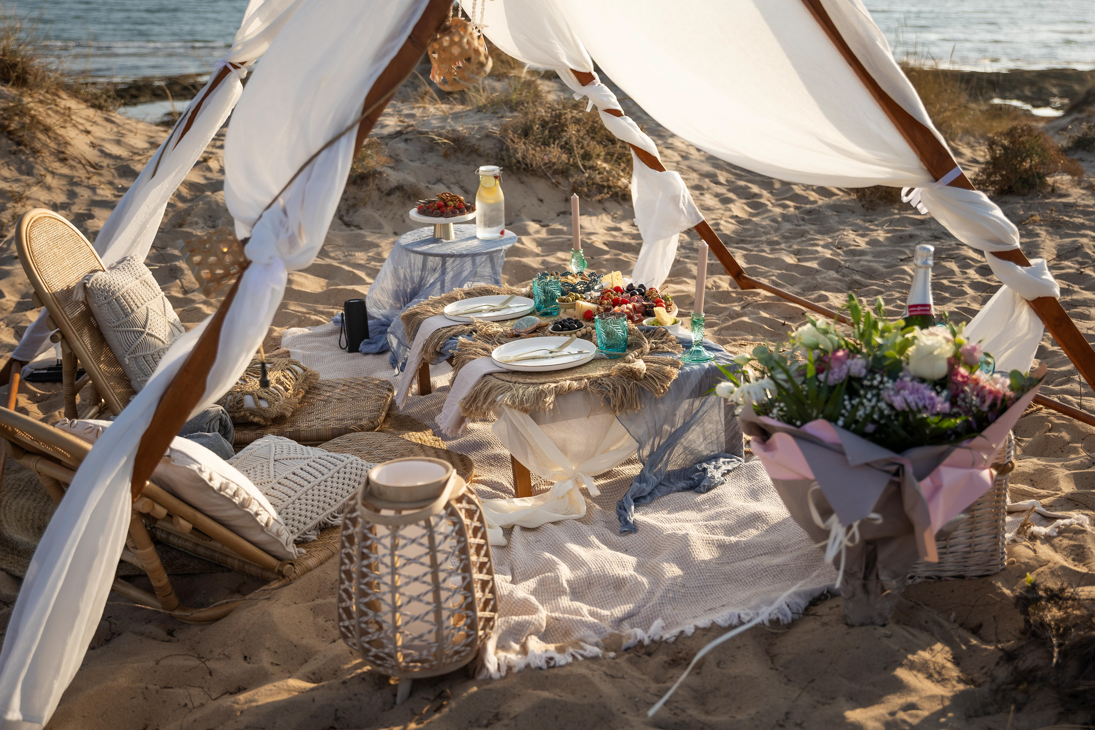 Sunset Picnic by the beach in Cadiz