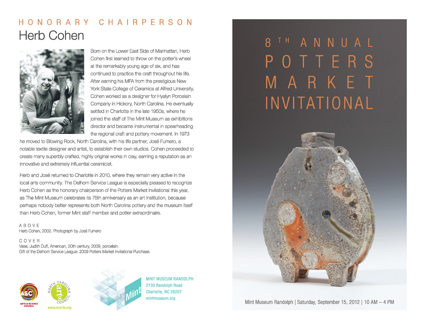 Program Exterior (Front and Back), part of Potters Market collection