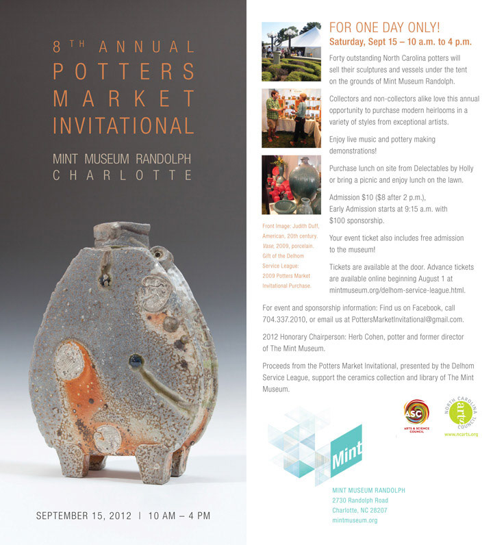 Rack Card (front and back), part of Potters Market collection