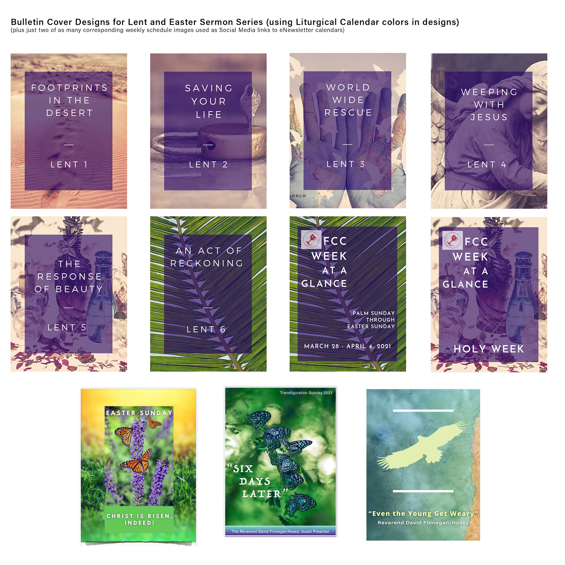 Worship Bulletin Covers for Thematic Sermon Series