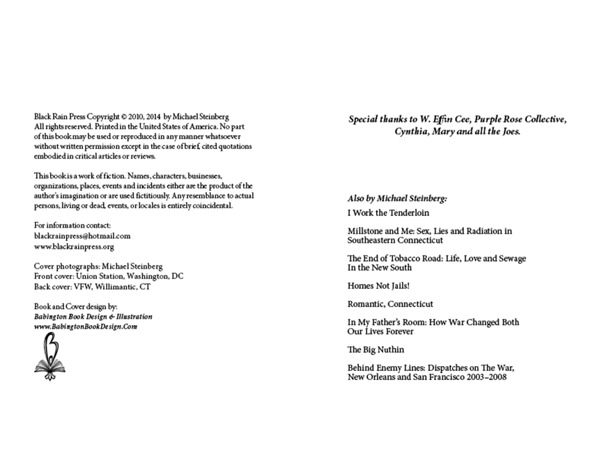 Novel, Copyright/Dedication Spread