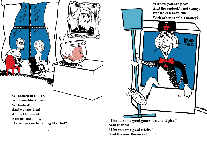 Political Satire Picture Book With Dr. Seuss Style, Interior Spread