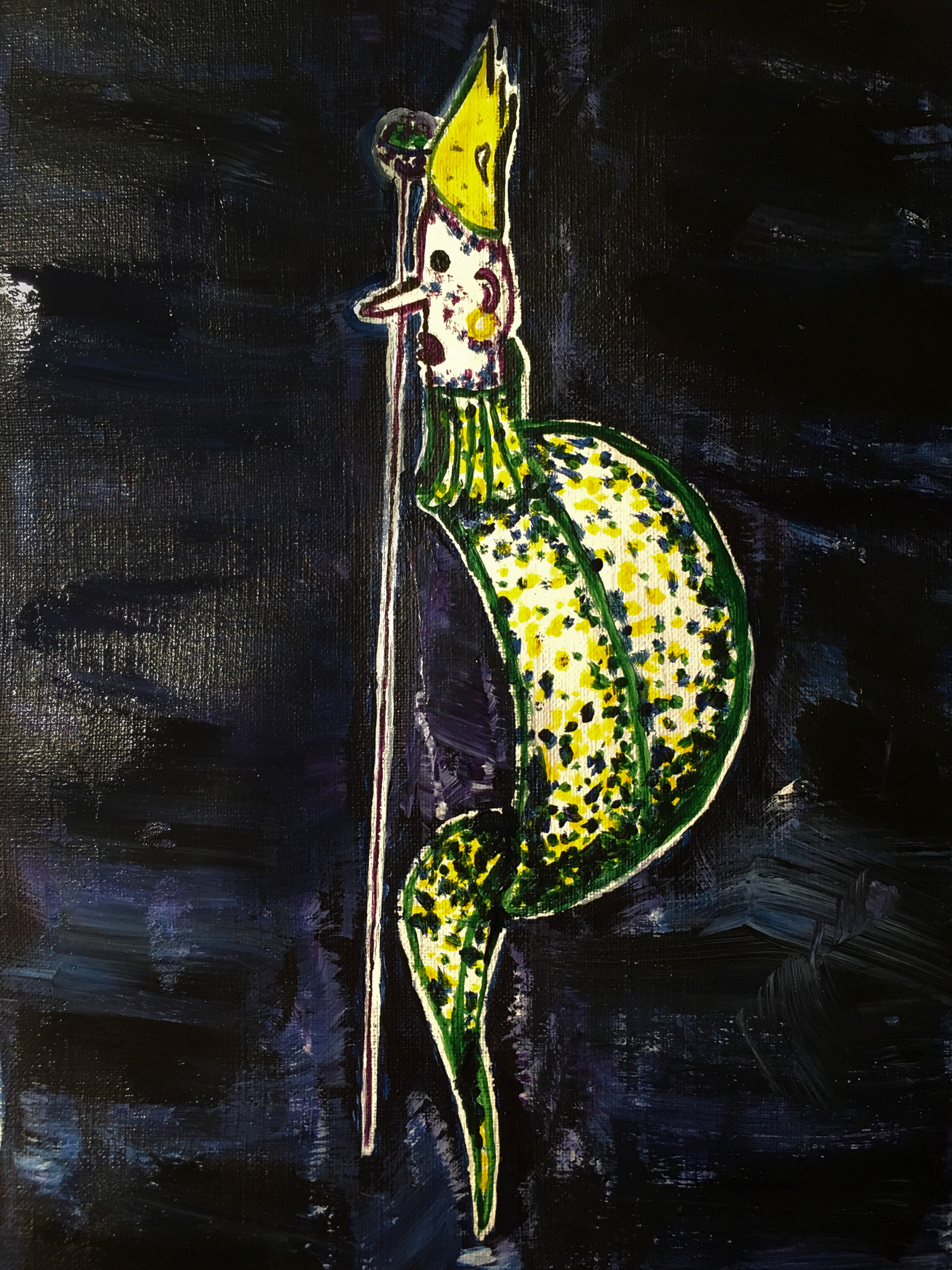 Dignified / 2018 / acrylic on paper