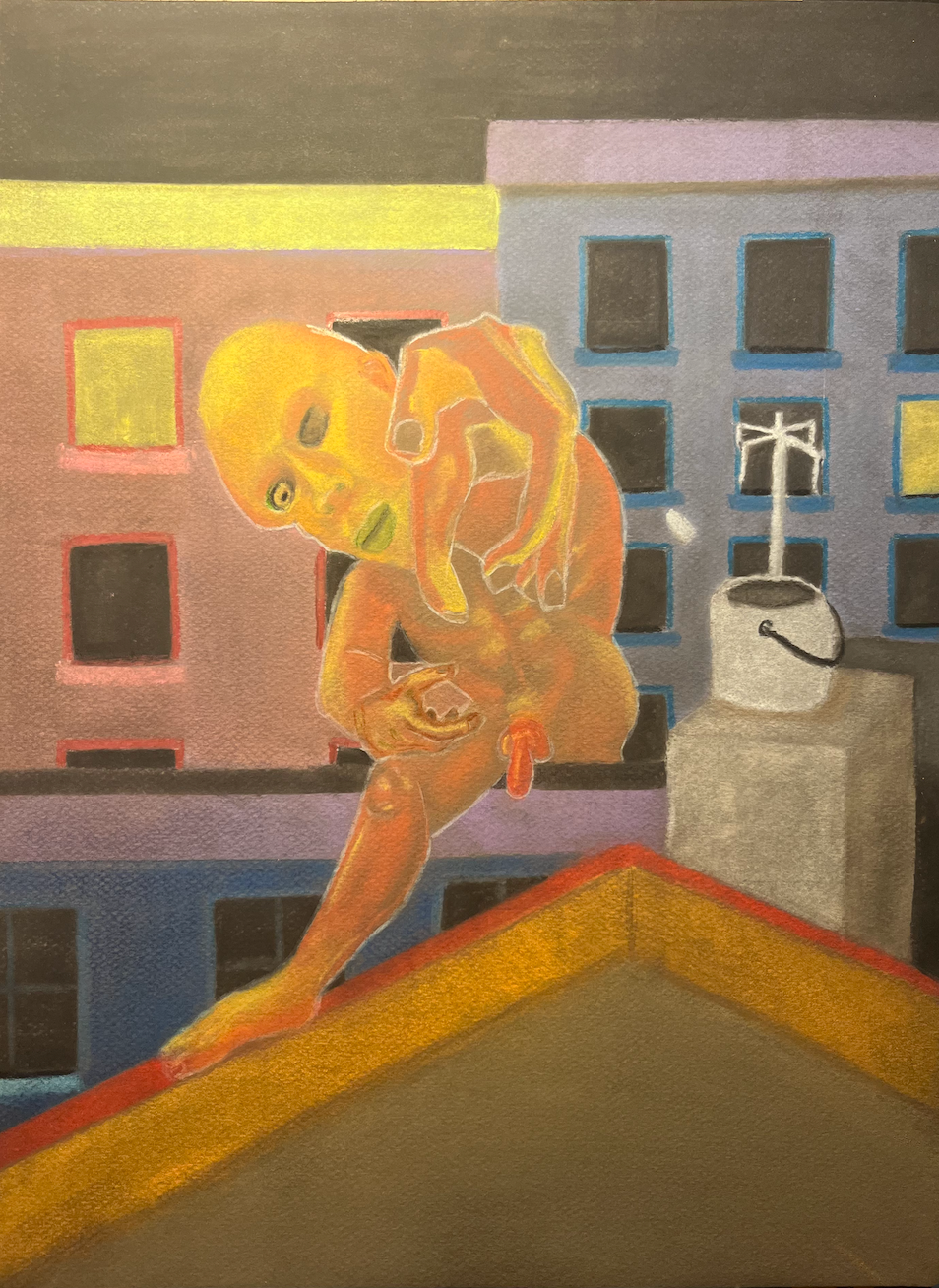 Dream Journal #1: Which Lands First? / 2024 / pastel on paper