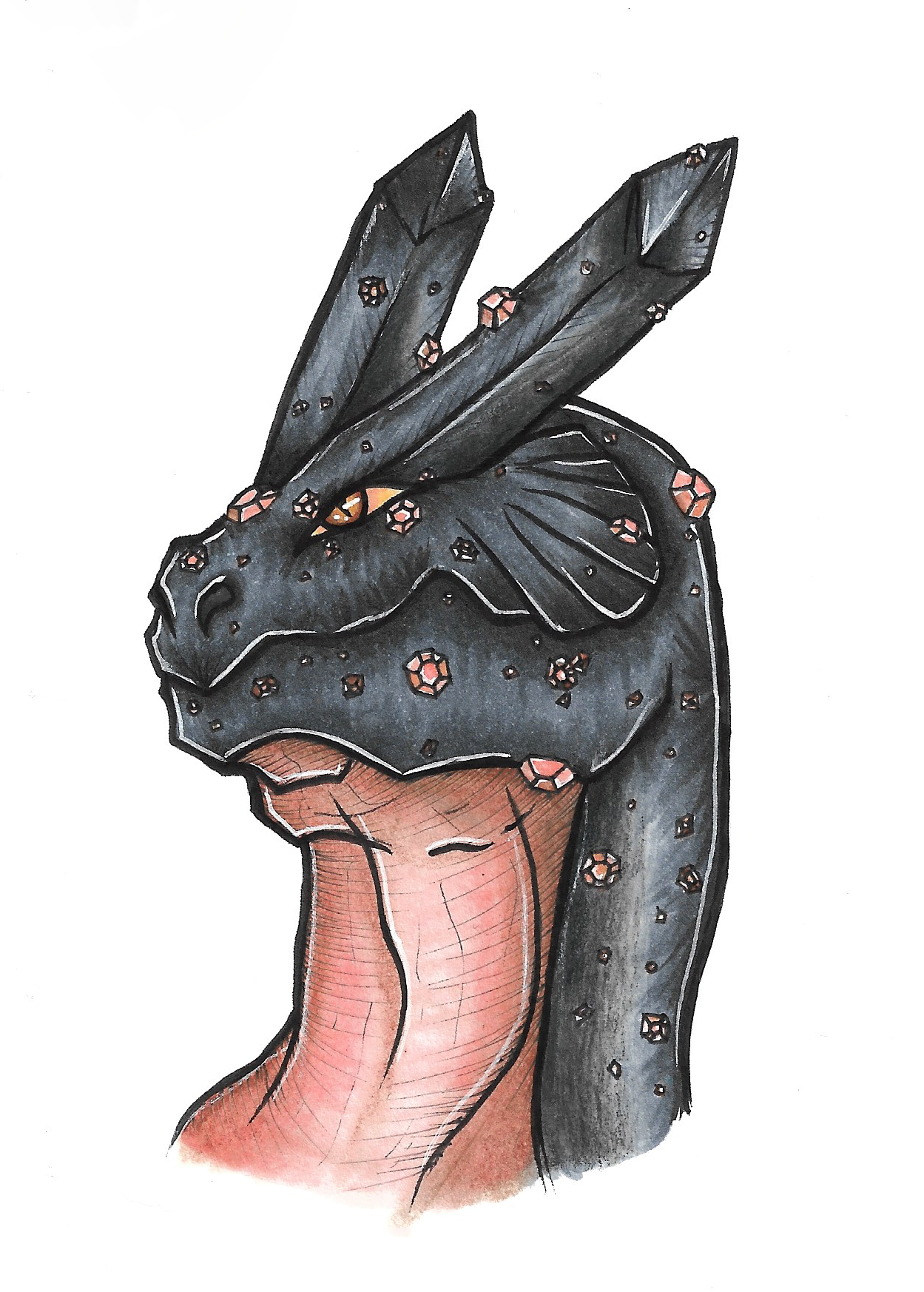 Spessartine Garnet & Schorl Tourmaline