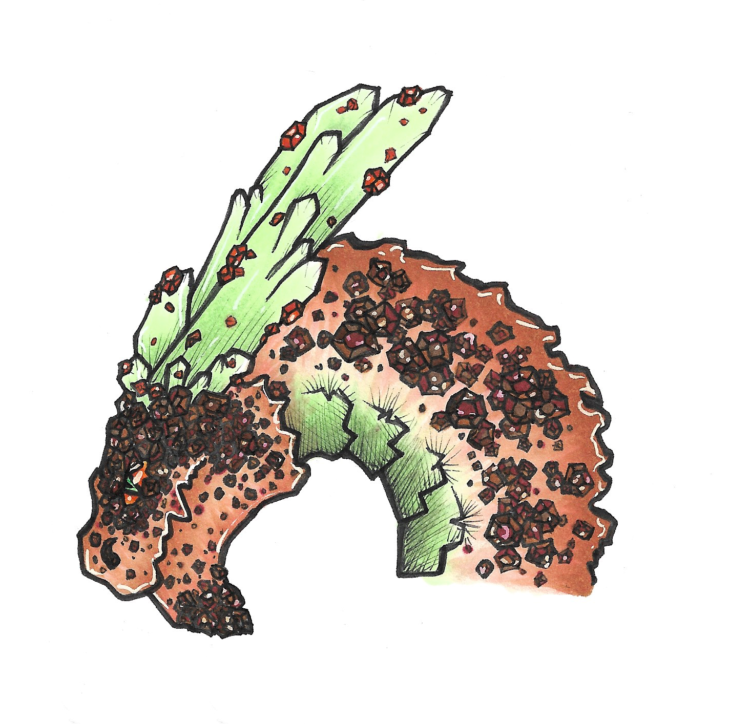 Hessonite & Diopside