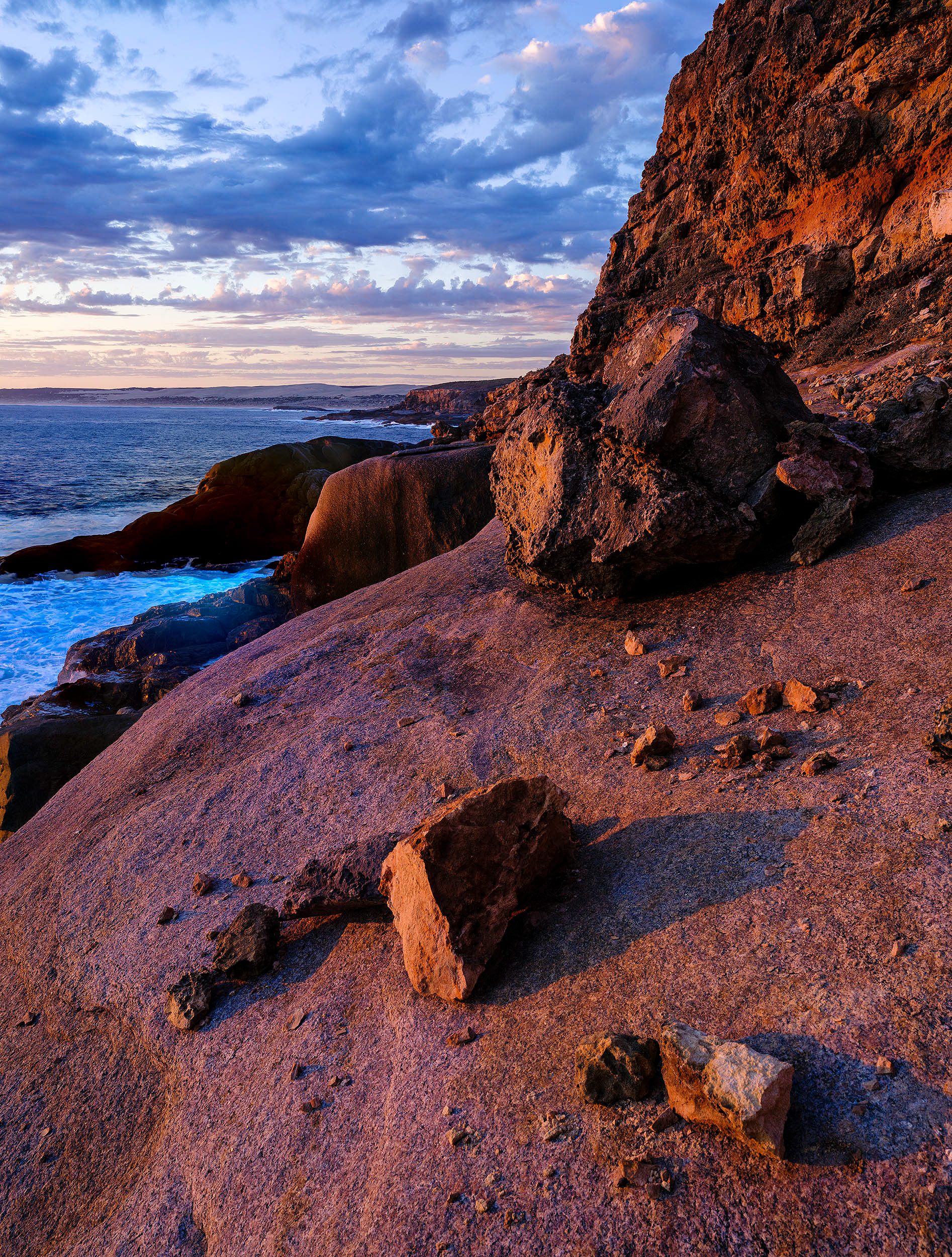 Continually eroding limestone cliffs that shape the west coast of South Australia