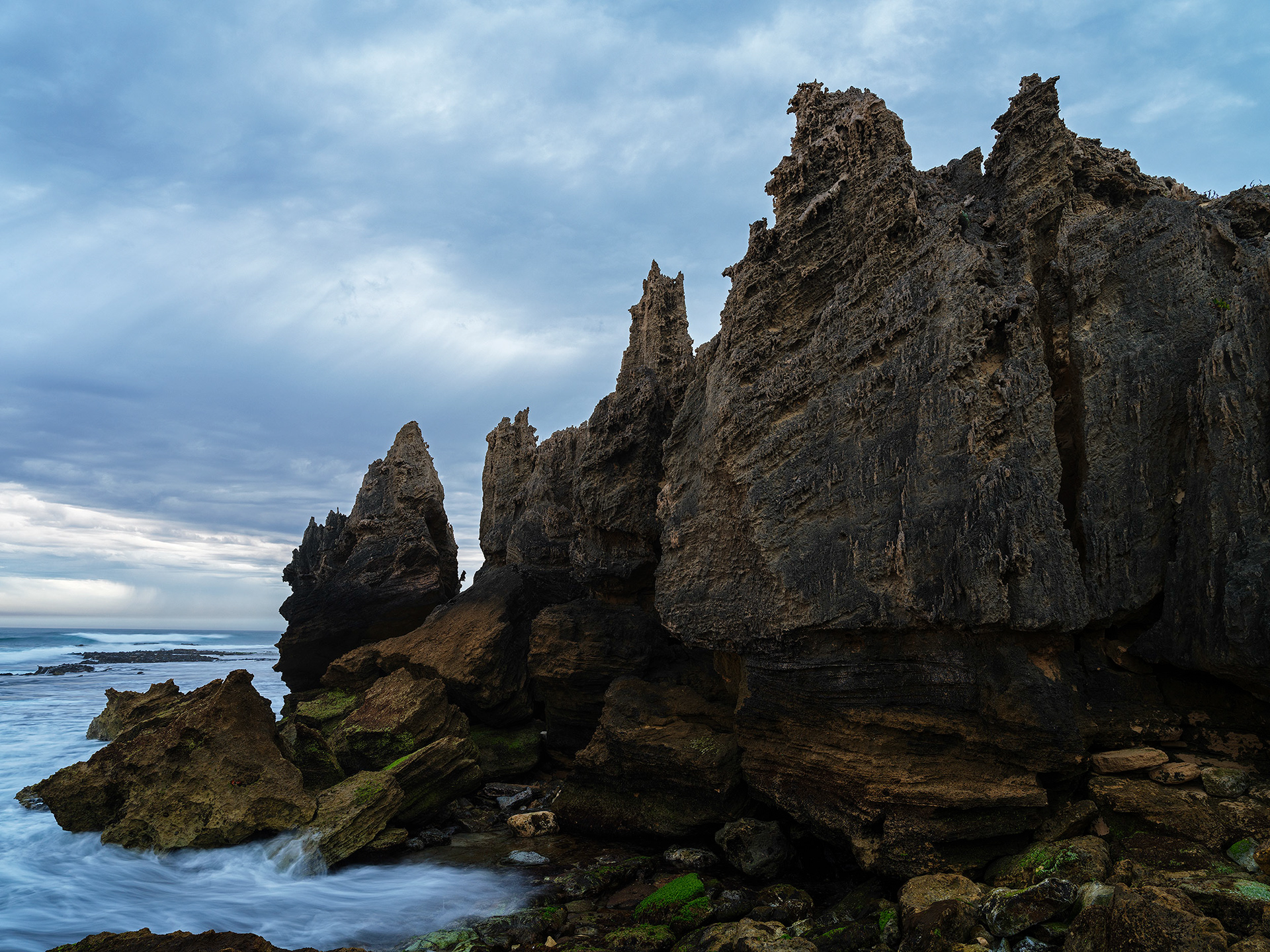 Limestone spires on the south east coast
