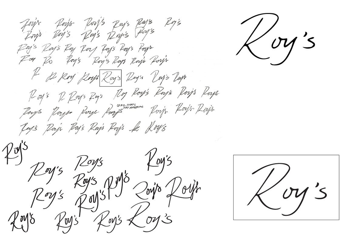 Roy's Lettering Sketches, Vectorized 