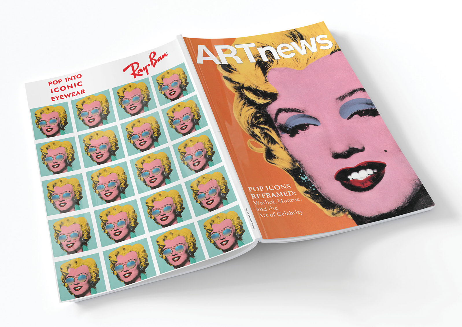 Pop into Iconic Eyewear,  Magazine Ad, Mock up