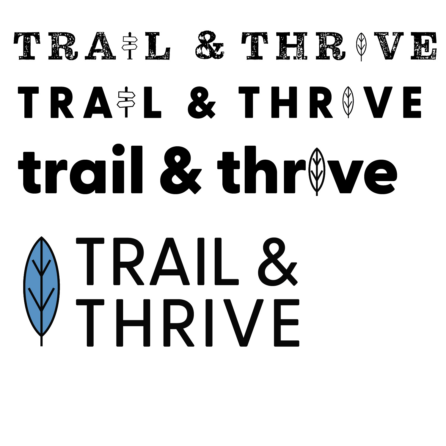 Typeface Logo iterations