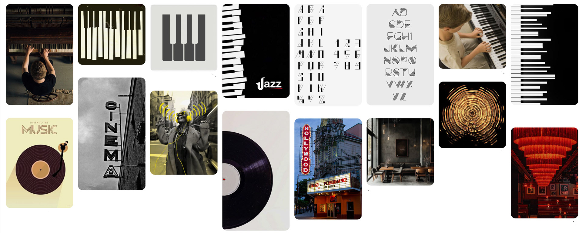 Mood Board for typeface and industry
