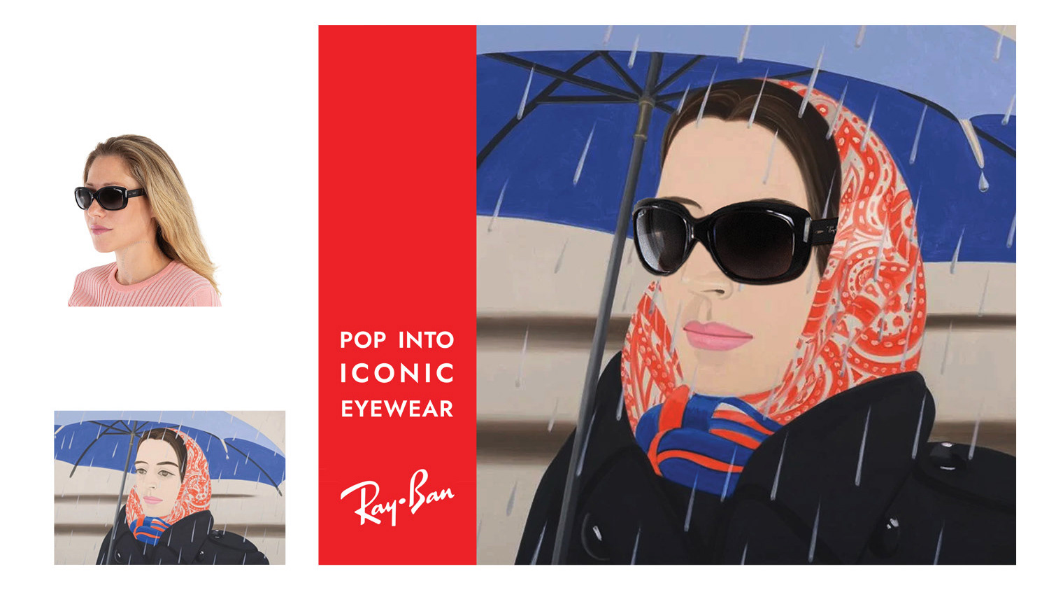 Process: Ray Ban Sunglasses into Alex Katz "Blue Umbrella"