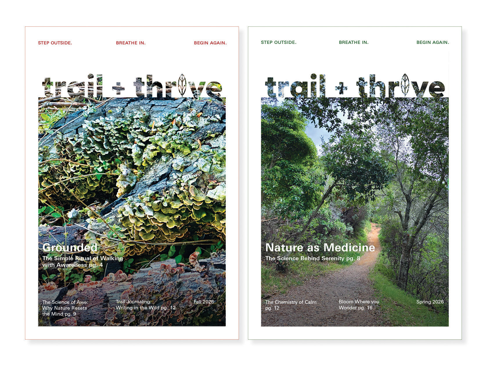 Trail + Thrive Magazine Fall and Spring Covers