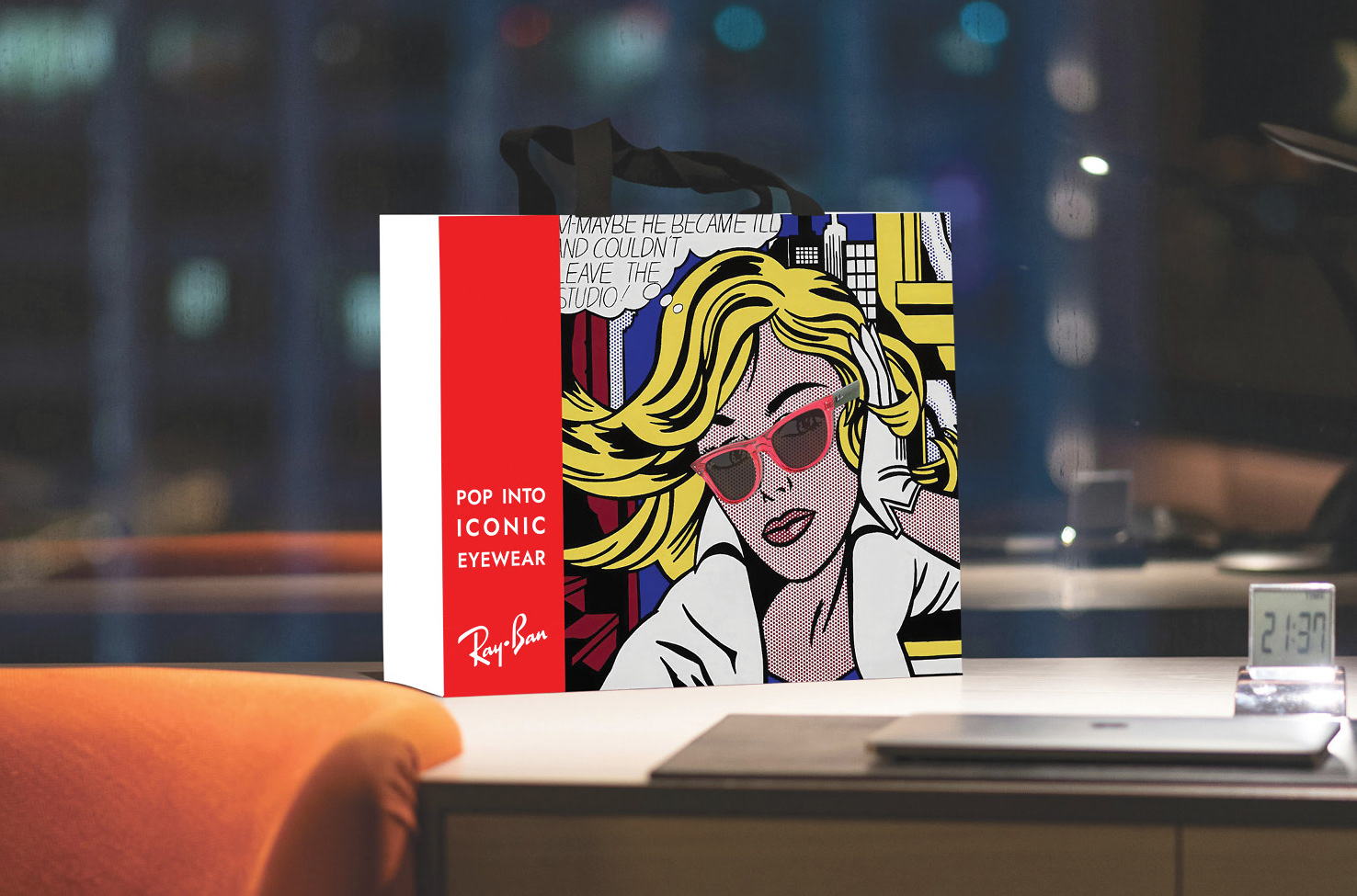 Pop into Iconic Eyewear,  Shopping Bag, Mock up