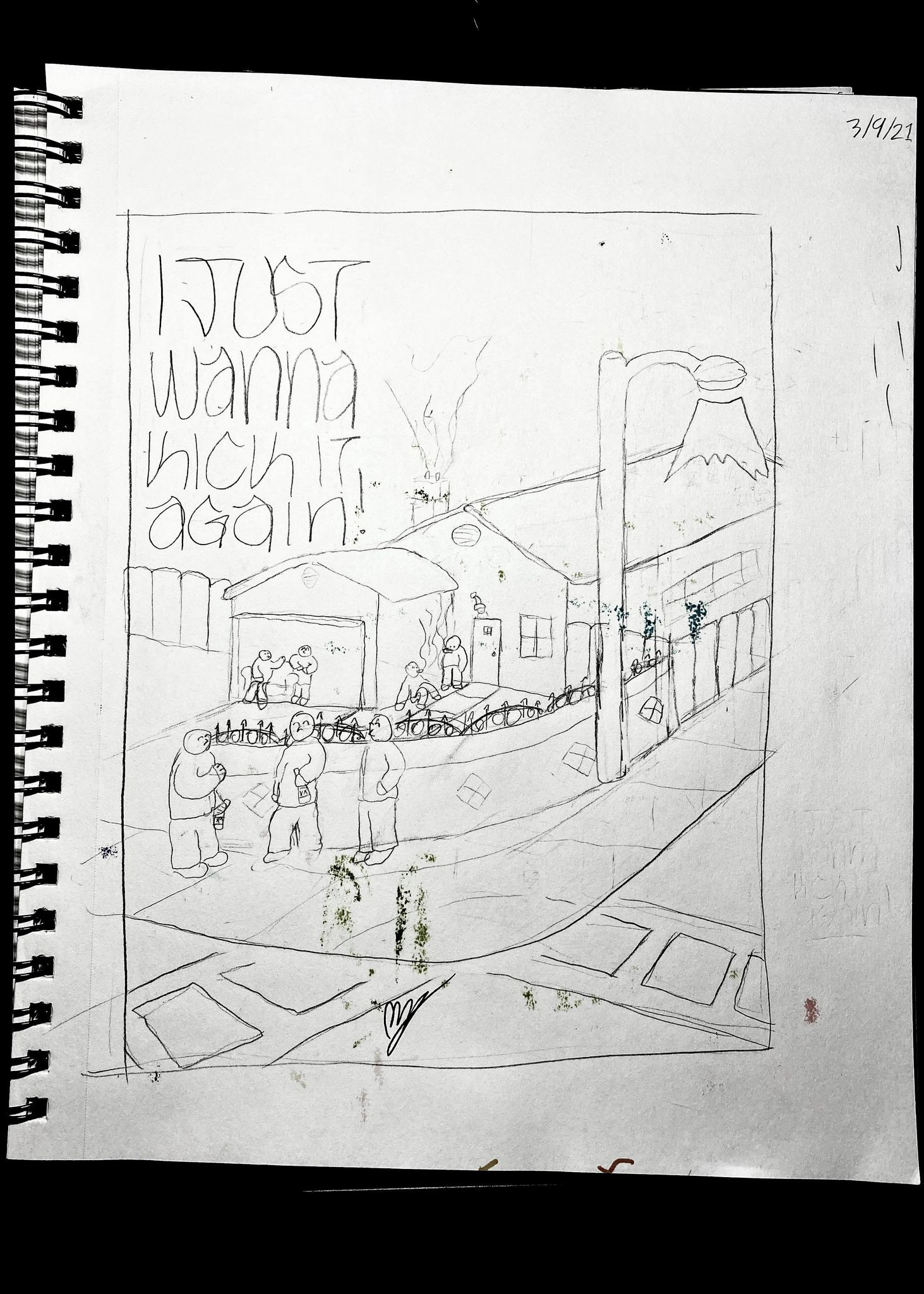 "I just wanna kick it" sketch