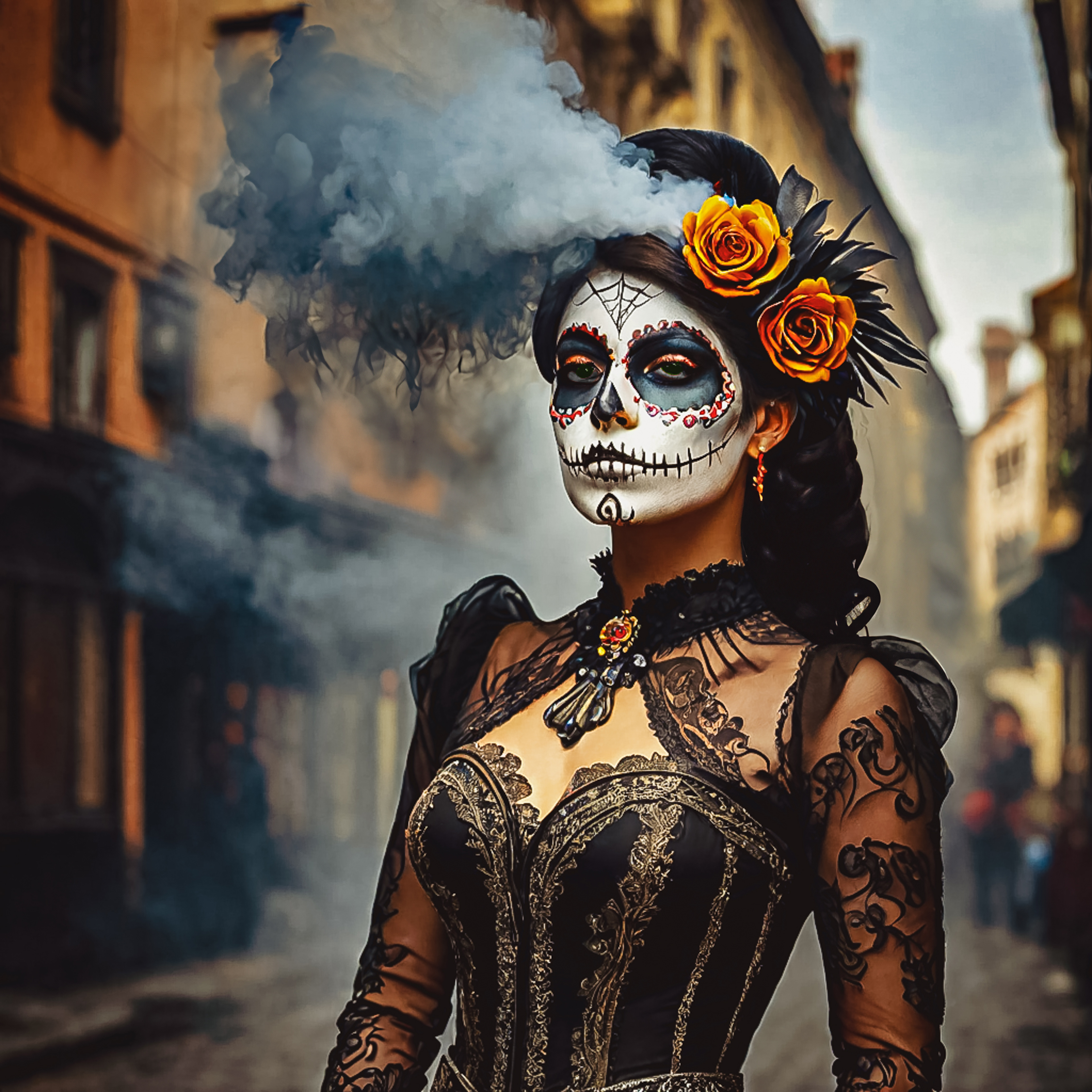 Singer and Día de los Muertos: Elodie | © Artwork by Cetti Lipari