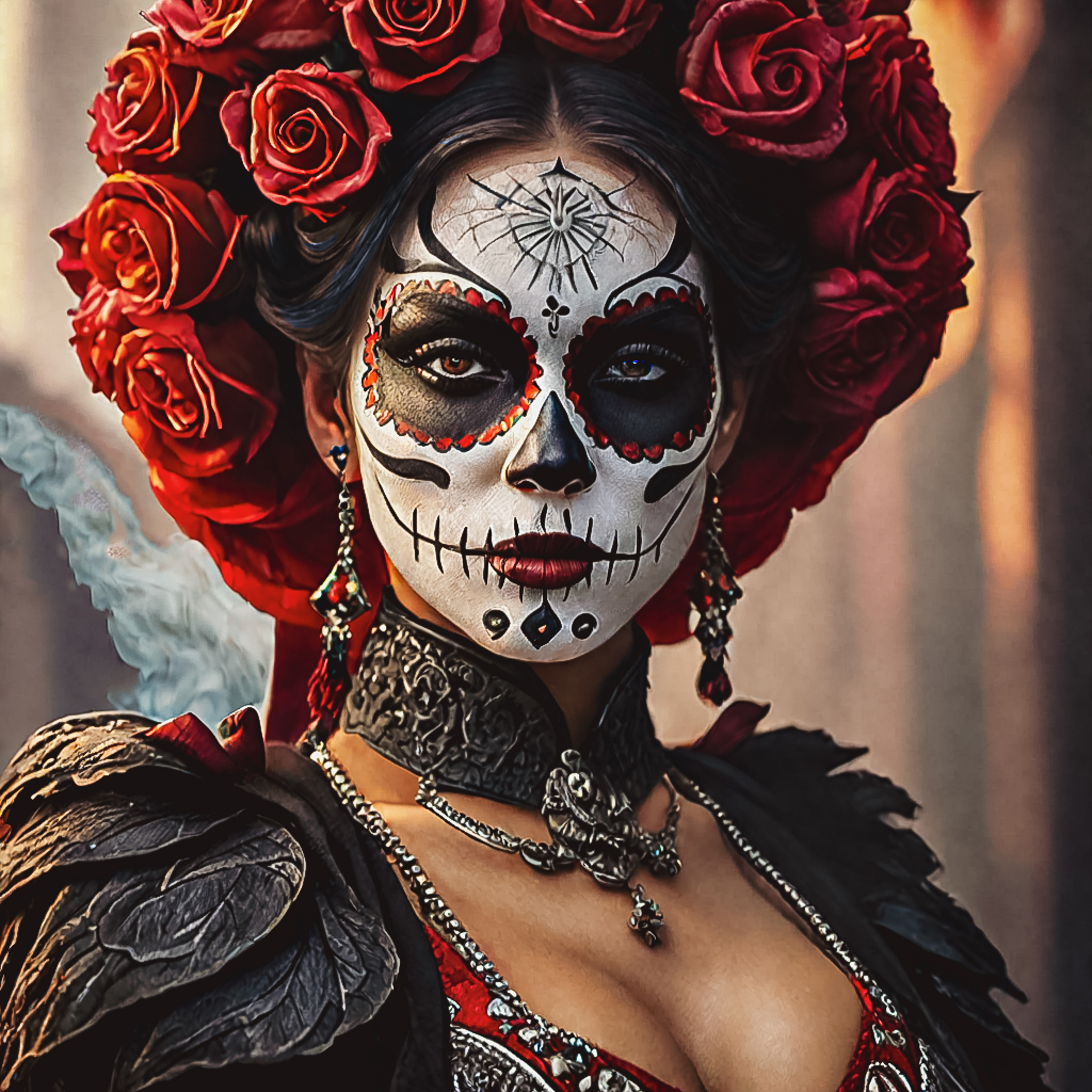 Singer and Día de los Muertos: Rose Villain | © Artwork by Cetti Lipari