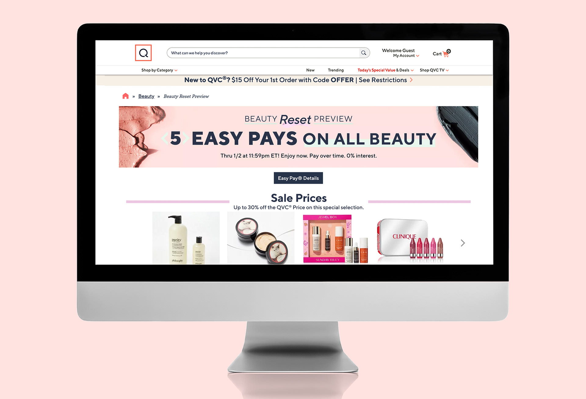 Live Beauty Reset Page