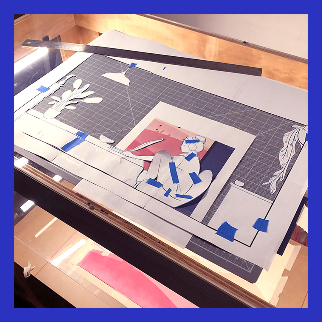 Scaled Linework Cutting Template