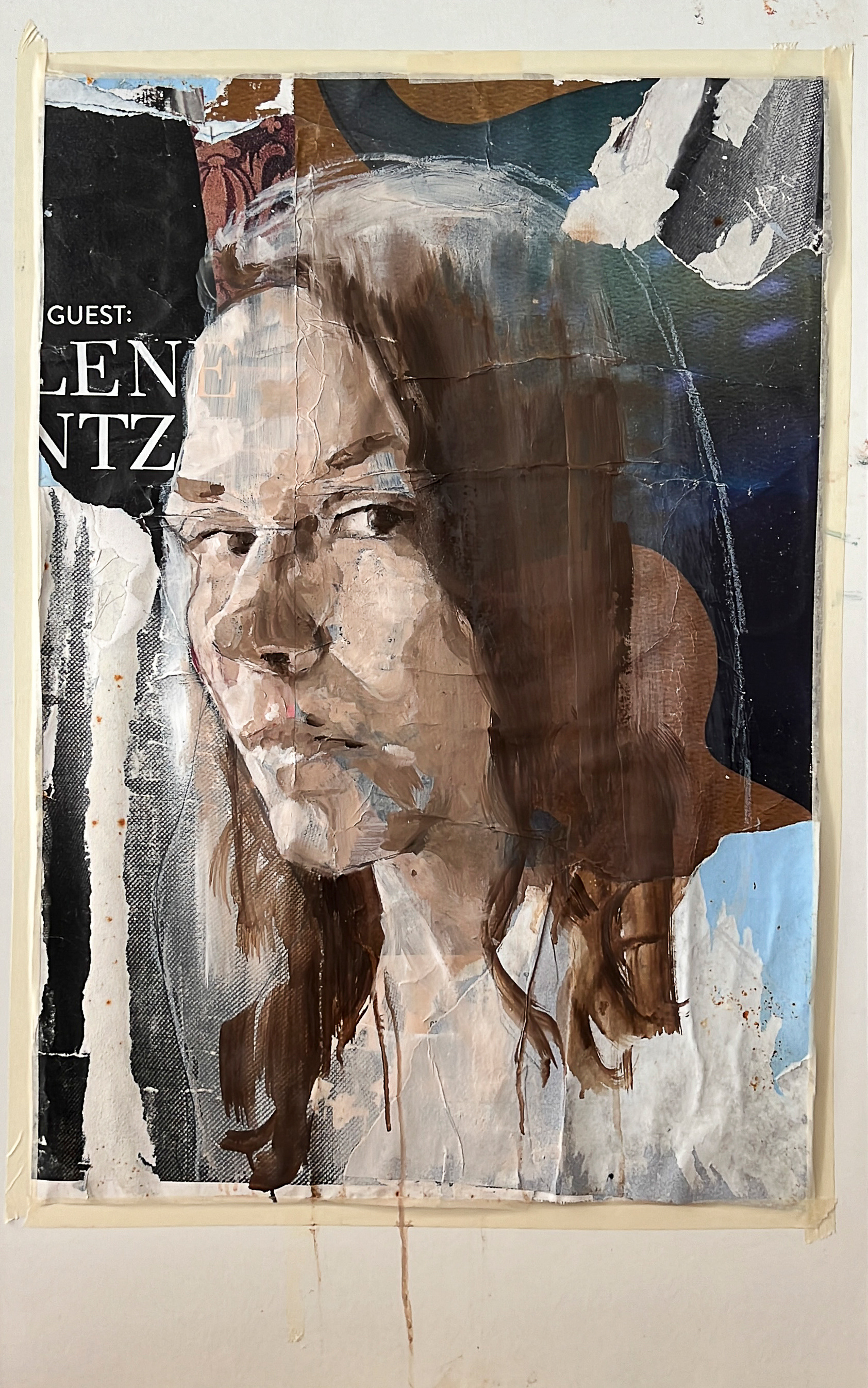 Work in progress - Olio su collage