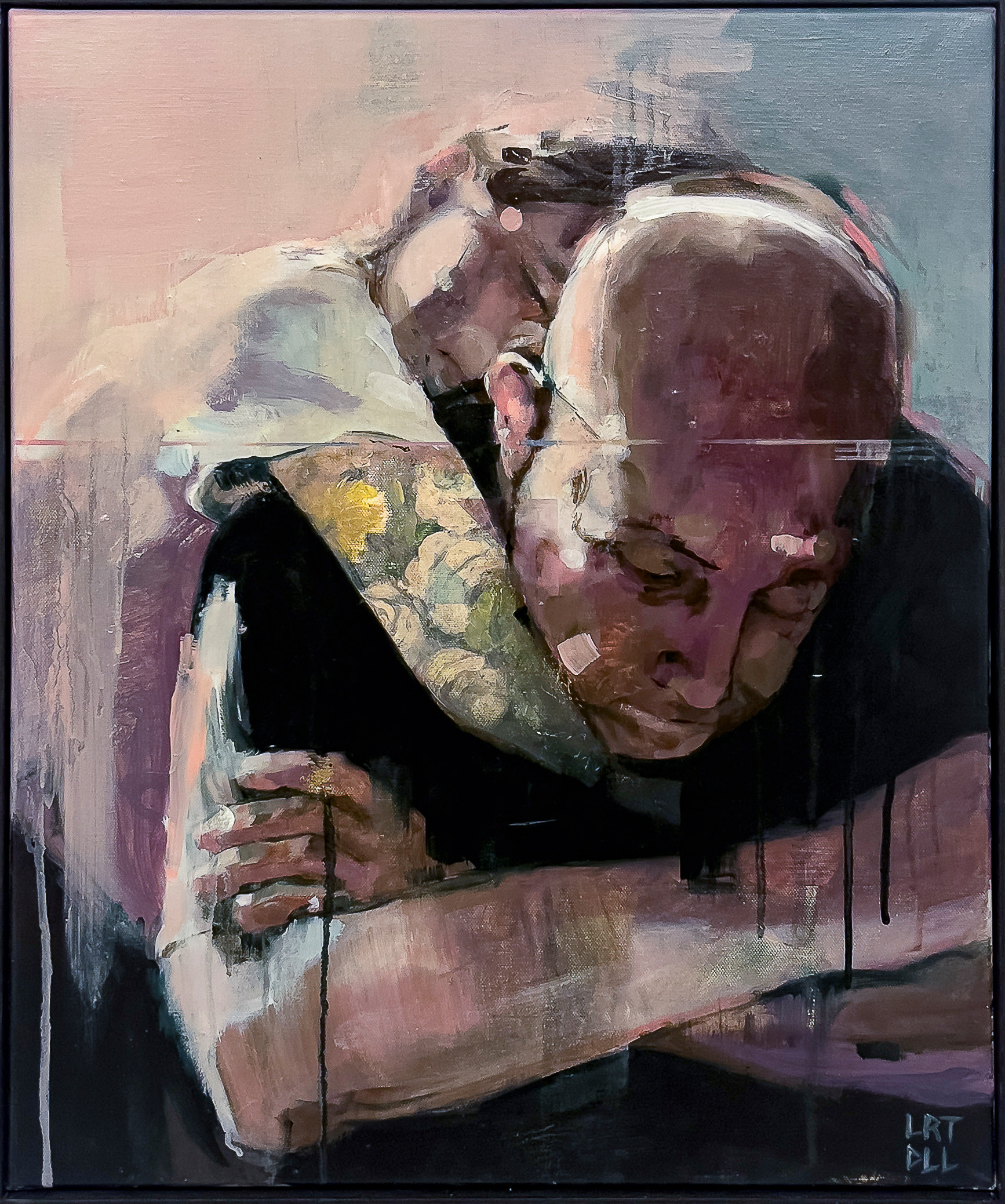 In bloom - Olio su tela recuperata