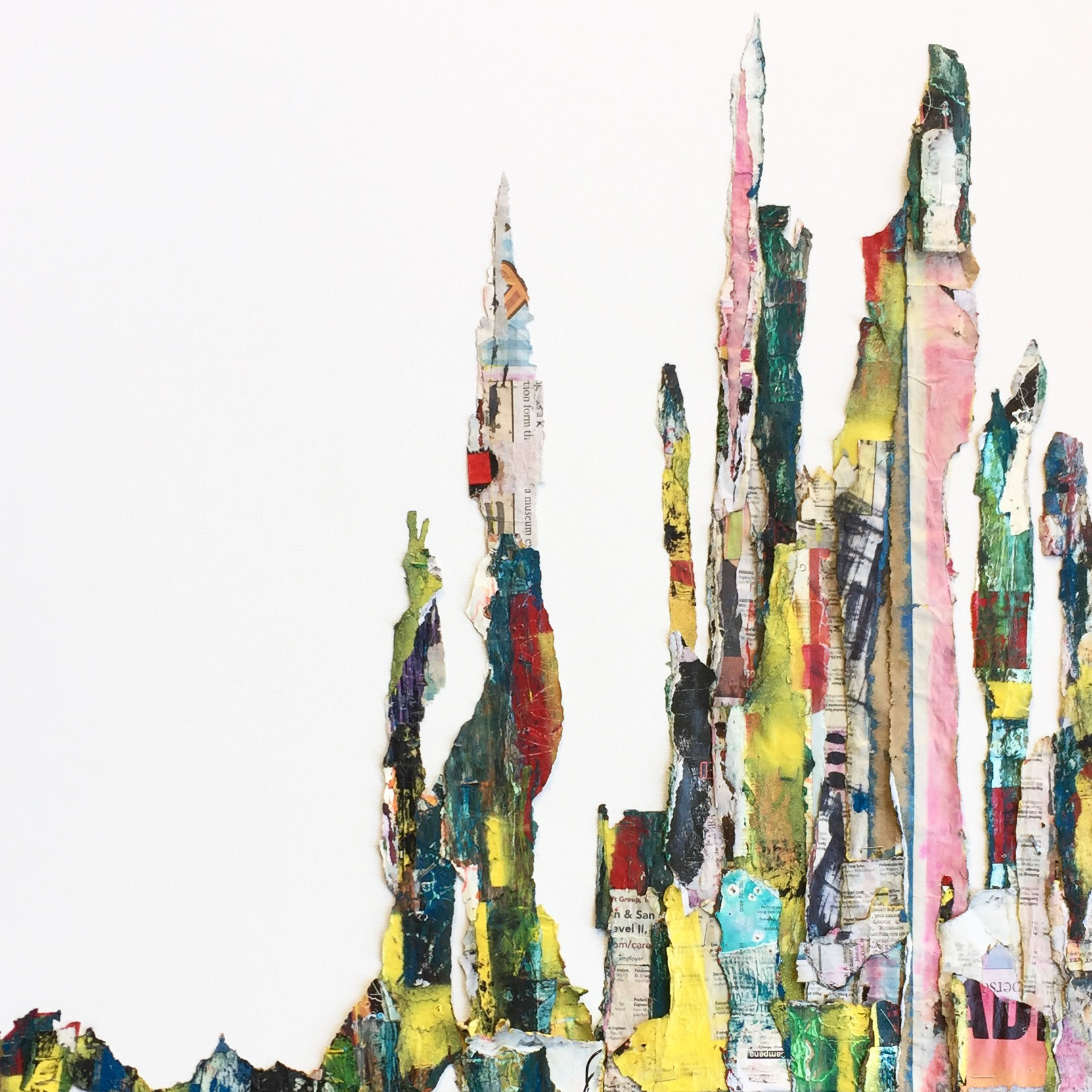 Paper collage on Canvas